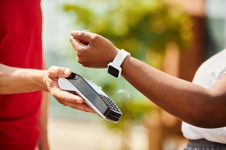 Photo scanning smartwatch for contactless payment in outdoors