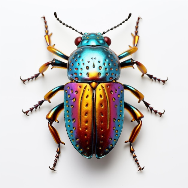 Photo scarab beetle on white background