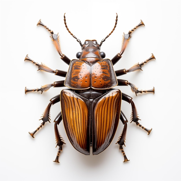 Photo scarab beetle on white background