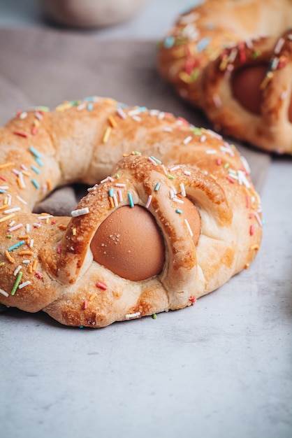 Scarcella, a traditional pastry for Easter holidays in Puglia region