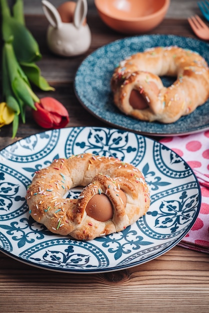 Scarcella, a traditional pastry for Easter holidays in Puglia region