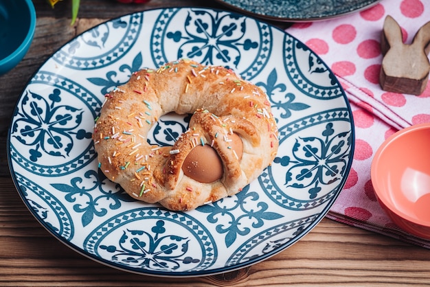 Foto scarcella, una pasticceria tradizionale per le vacanze di pasqua in puglia