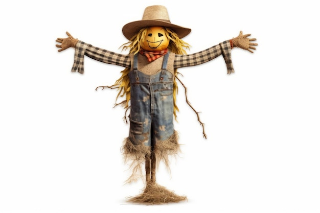 A scarecrow isolated on transparent background