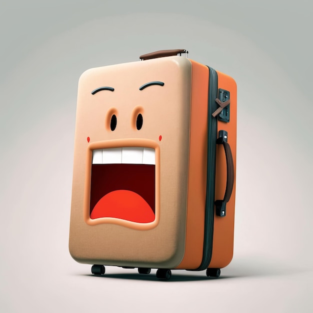 scared suitcase in 3D Generative AI