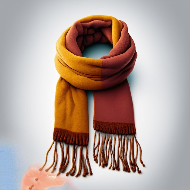 Photo a scarf with a yellow scarf that says a pig