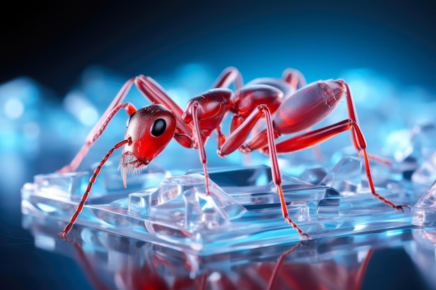 Фото Футуристический красный градиент красного муравья
