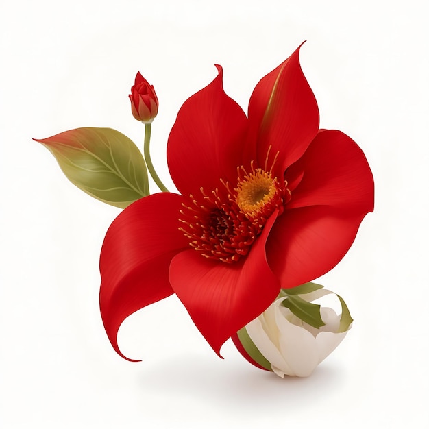 Scarlet Petal Parade Alluring Vector Floral Logo Selection