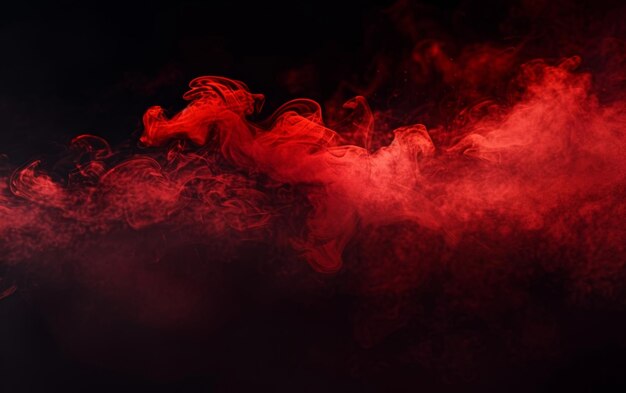 Photo scarlet smoke swirls fill the frame creating an abstract and dynamic composition ideal for vibrant visuals