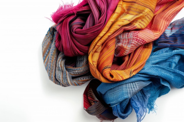 the Scarves On White Background