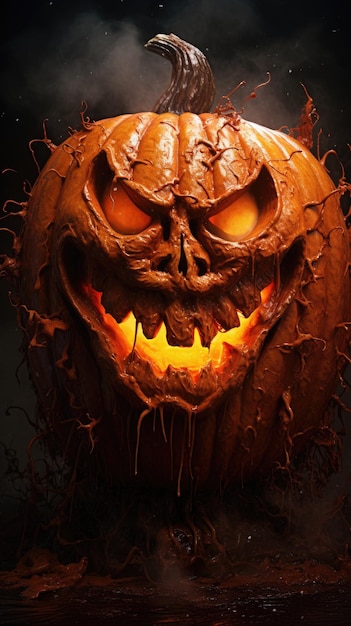 Scary background jack o lantern