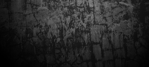 Scary black grunge goth design horror black background Scary dark walls slightly light black concrete cement texture for background