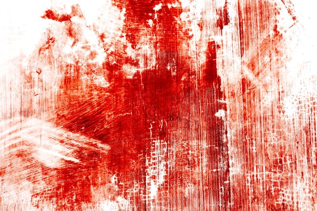 ハロウィーンの背景のための血のスプラッターと怖い血の壁の白い壁