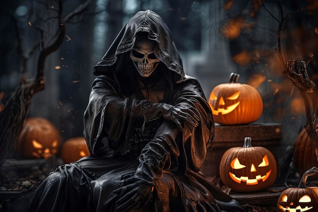 Scary and cool halloween background