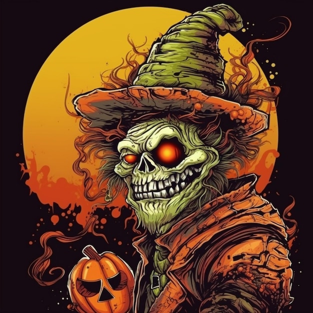 scary and cool halloween design