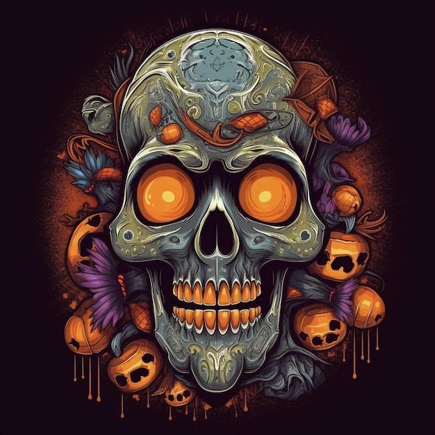 scary and cool halloween design