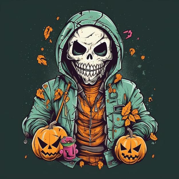 scary and cool halloween design