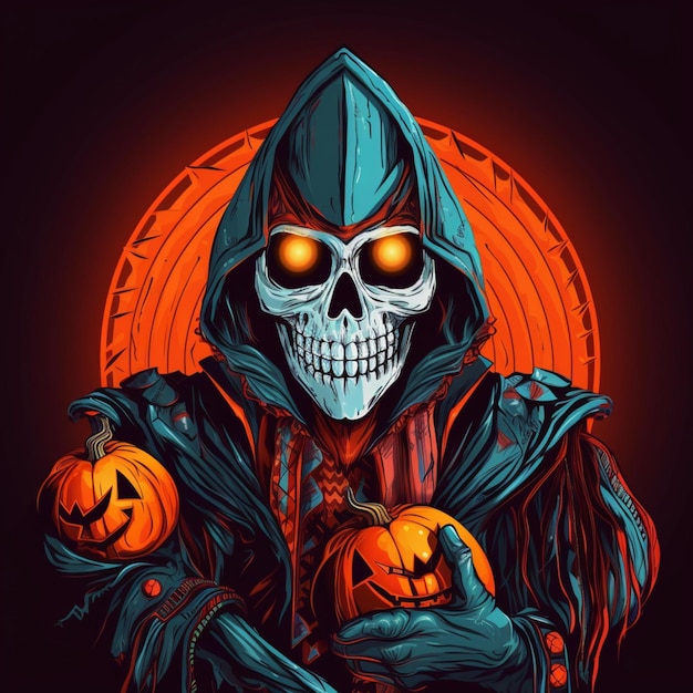 scary and cool halloween design