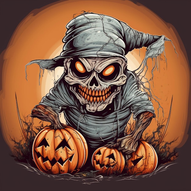 scary and cool halloween design