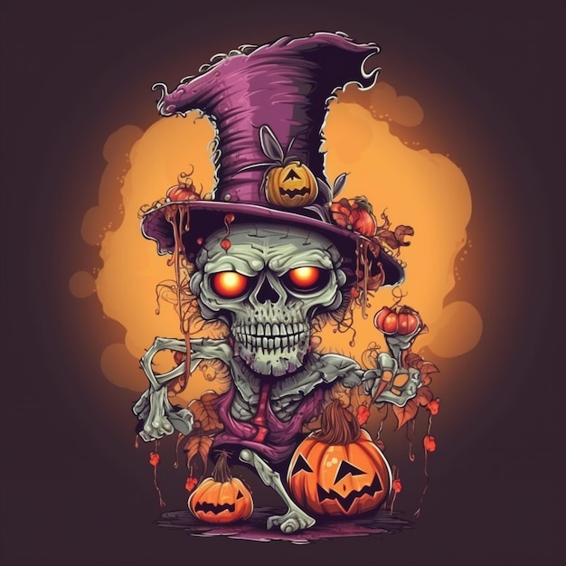 scary and cool halloween design