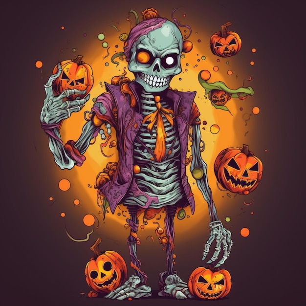 scary and cool halloween design