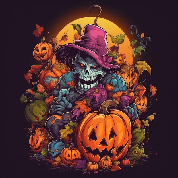 scary and cool halloween design