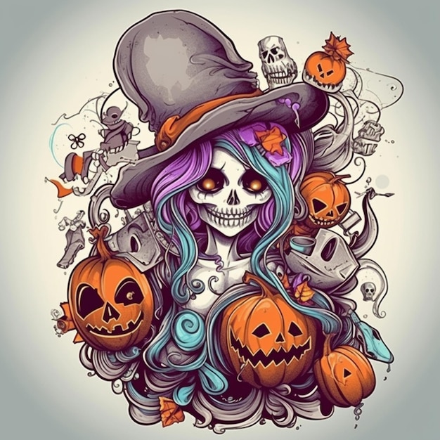 scary and cool halloween design