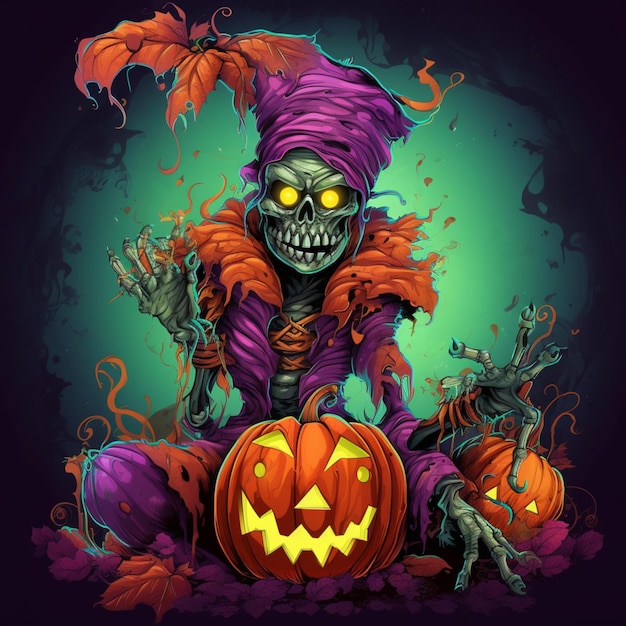 scary and cool halloween design