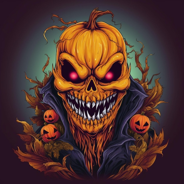 scary and cool halloween design