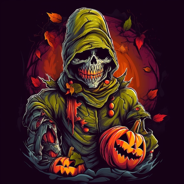 scary and cool halloween design