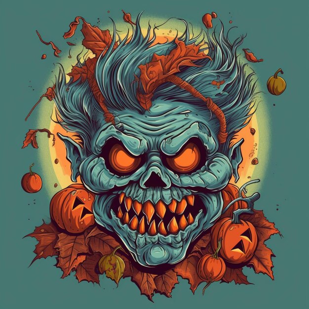 scary and cool halloween design