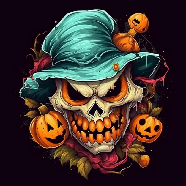 scary and cool halloween design
