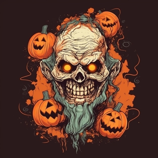 scary and cool halloween design