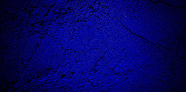 Scary dark blue grunge texture for background dark blue wall horror concept