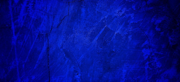 Scary dark blue grunge texture for background dark blue wall horror concept