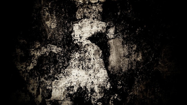 Foto cemento scuro spaventoso per lo sfondo. pareti piene di macchie e graffi