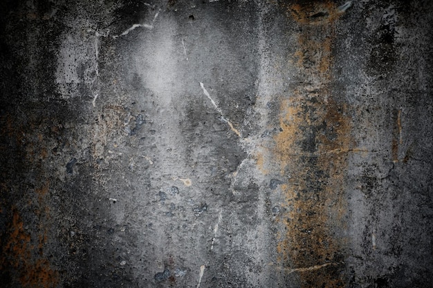 무서운 어두운 벽 배경 얼룩과 긁힌 자국이 가득한 오래된 벽 공포 개념 벽 배경
