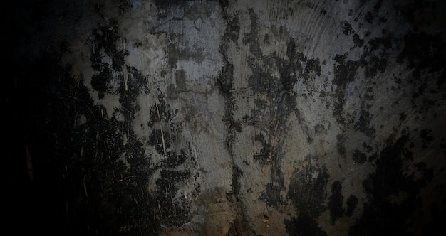 Photo scary dark wall background old walls full of stains and scratches horror concept wall background