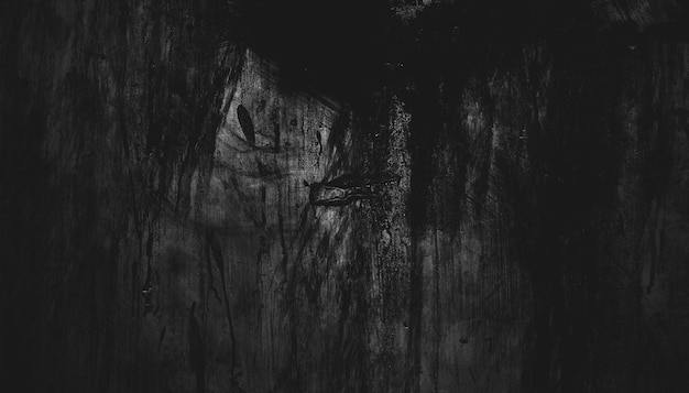 Scary dark walls slightly light black concrete cement texture for background surface dark grunge panorama landscape