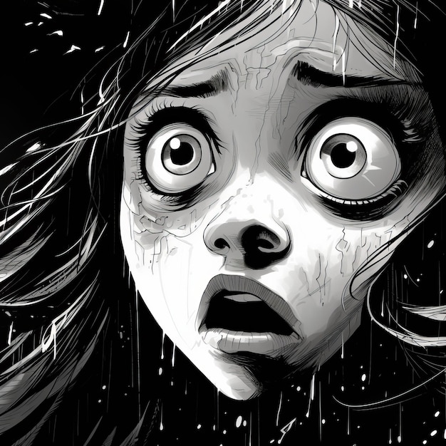 Scary Eyes Een droomachtige nachtmerrie in graphic novel realisme