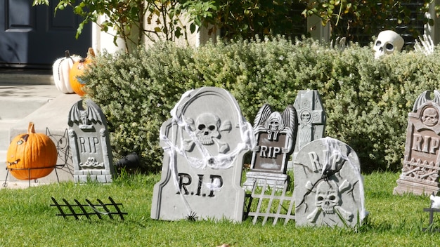 Foto decorazioni spaventose per il festival di una casa, buone vacanze di halloween