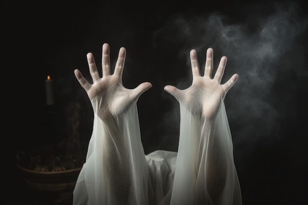 Photo scary ghost hands halloween