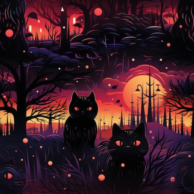 Scary Halloween illustration design