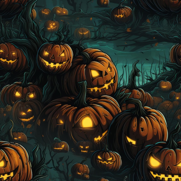 Scary Halloween illustration design