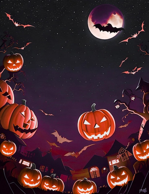 Premium AI Image | scary halloween wallpapers