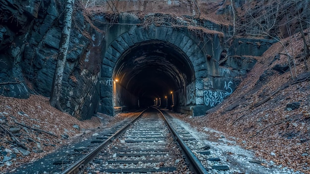 Scary Haunted Tunnel Entrance A Crepuscular Journey Beneath Forgotten Rails