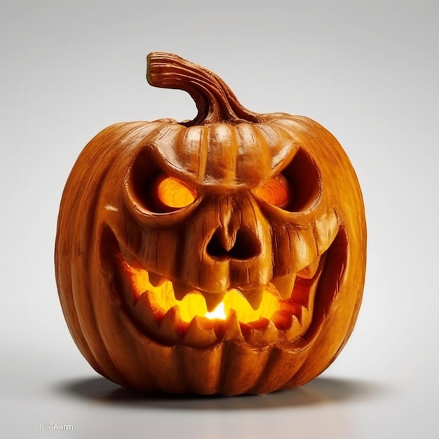 Scary jack o lantern halloween pumpkin
