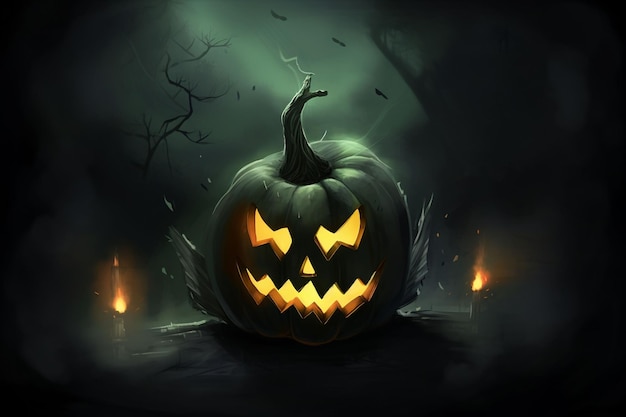 Scary Jack O Lantern halloween pumpkin