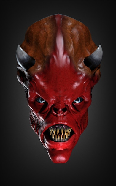 A scary mask. 3d illustration