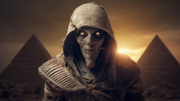 Scary mummy in egypt