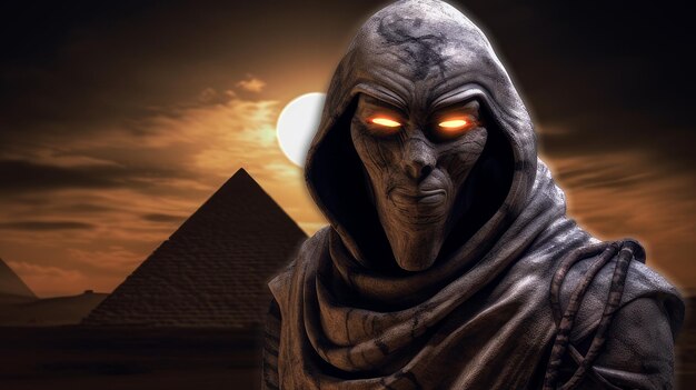 Scary mummy in egypt